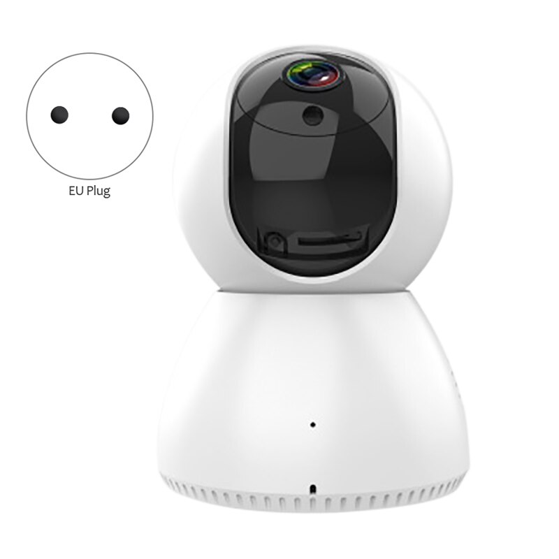 Indendørs kamera 1080p hd baby monitor wifi kamera med fjernbetjening, infrarød nattesyn, bevægelsesdetektering: Eu-stik
