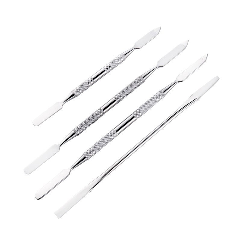 1pcs 4 Types Stainless Steel Dual Heads Makeup Toner Spatula Mixing Stick Foundation Cream Mixing Tool Cosmetic Make Up Tool