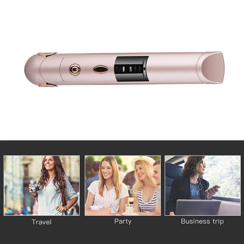 Draagbare draadloze stijltang voor op reis mini usb oplaadbare stijltang met keramische platen