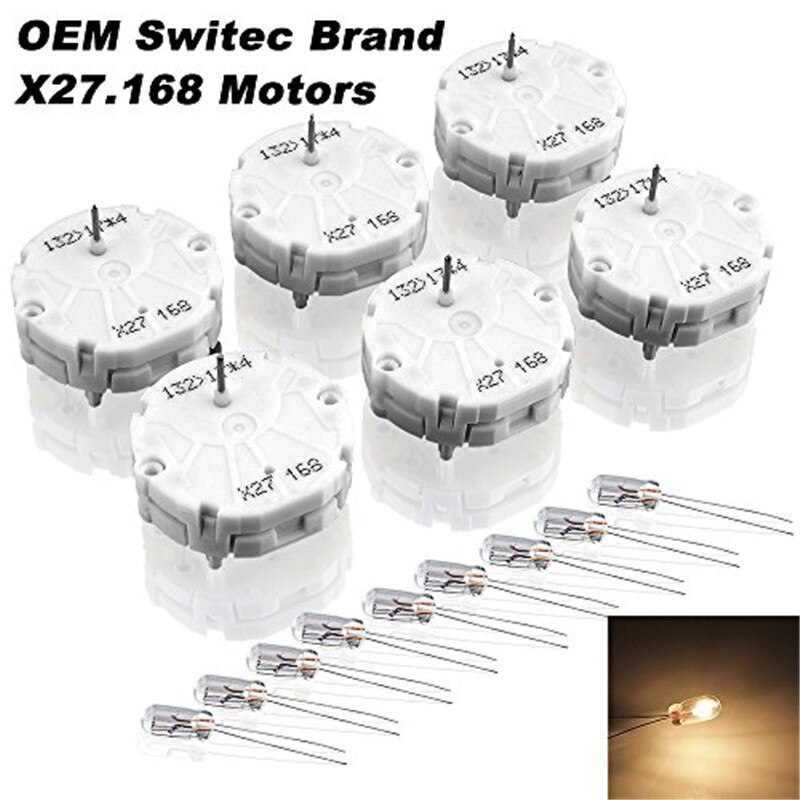 6 uds X27.168 x27 168 para GM GMC Motor paso a paso velocímetro Kit de reparación de calibre clúster 10 bombillas X27 168