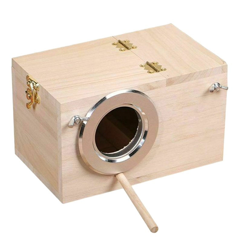 Caja de madera para cría de aves, nido, jaula decorativa para cría de loros, accesorios para mascotas, decoración para balcón del hogar