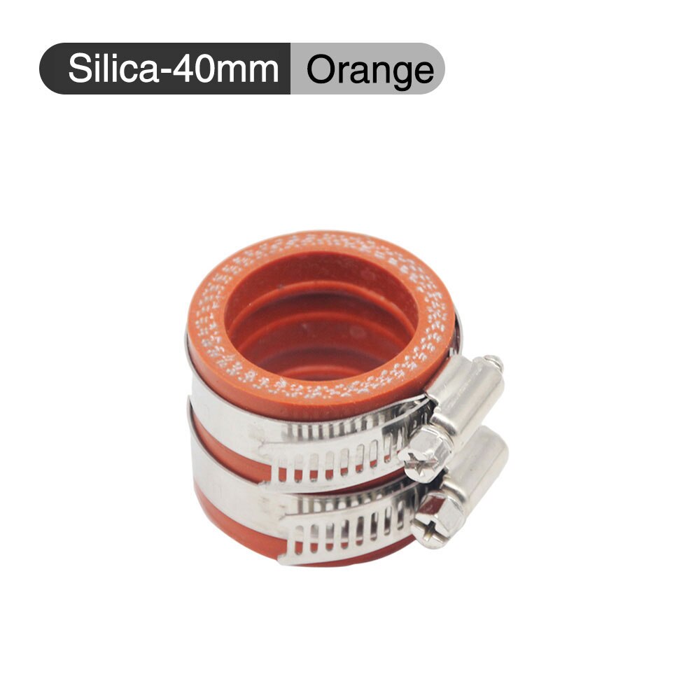 ZSDTRP – adaptateur de carburateur en caoutchouc, tuyau d&#39;admission pour MIKUNI KEIHIN OKO KOSO PWK, accessoire de carburateur de moto 35mm 40mm 45mm: 40mm orange