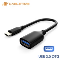 Cabletime Usb C Naar Usb 3.0 F Adapter Otg Type C Male Naar Usb Vrouwelijke Adapter Voor Macbook Air Huawei mate Xiaomi C329