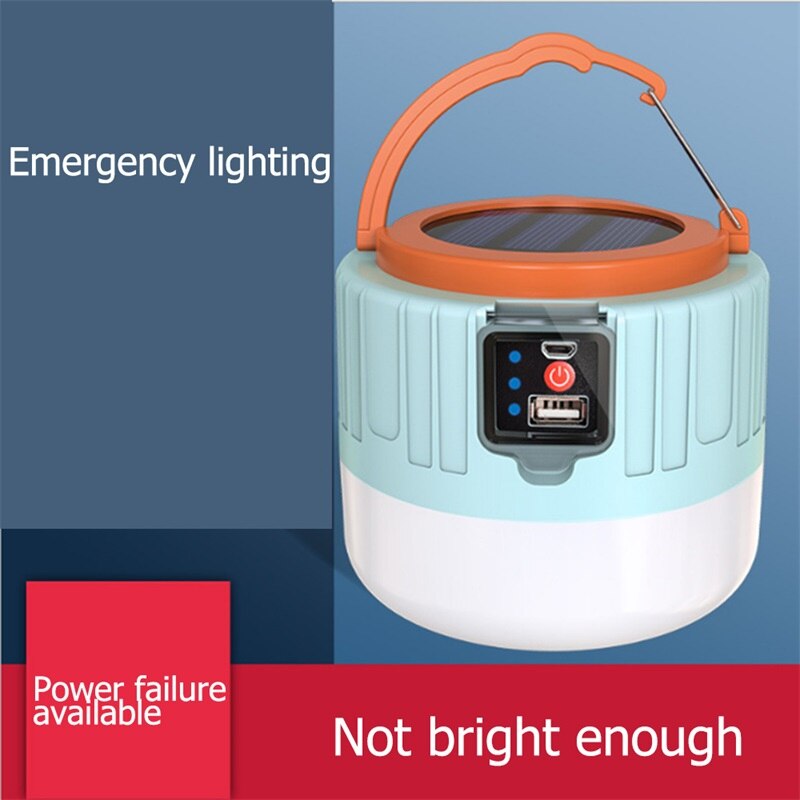 Outela Solar Draagbare Lantaarns Afstandsbediening Tent Licht Super Heldere Avondmarkt Licht Camping Licht