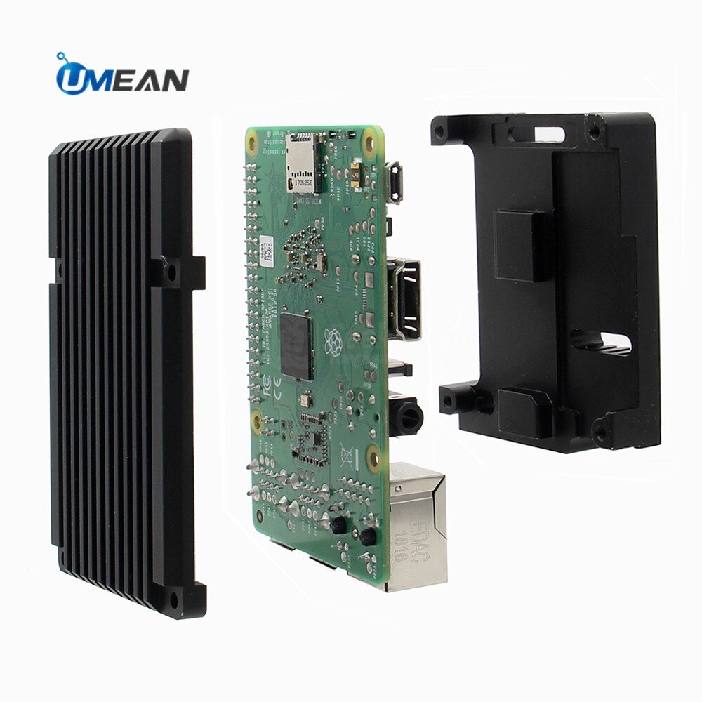 Raspberry  pi 4 model  b 4b køleboks aluminium heatsink samleboks kompatibel rpi 3b 3b+