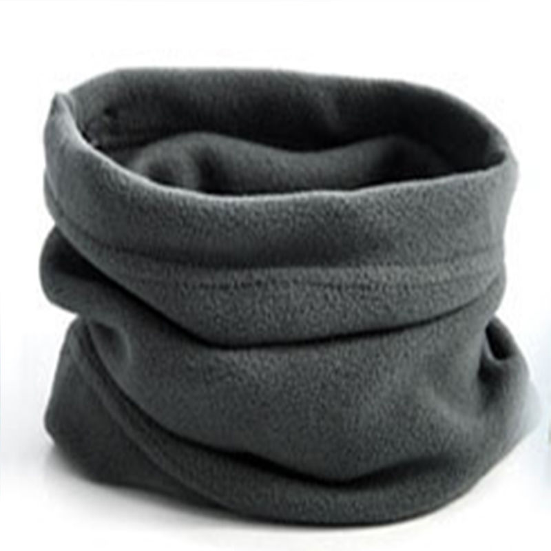 Winter Essential Unisex Polar Fleece Neck Men and Women All Appropriate Headband Wrap Shawl Scarf 9 colors: Dark grey