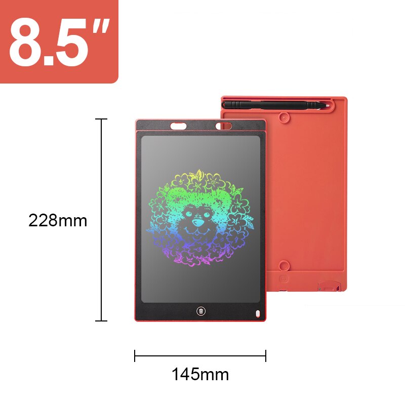 LCD Writing Tablet, Electronic Digital Writing Doodle Board,12-Inch Handwriting Paper Drawing Pad for Kids and Adult Office: 8.5inch-Red