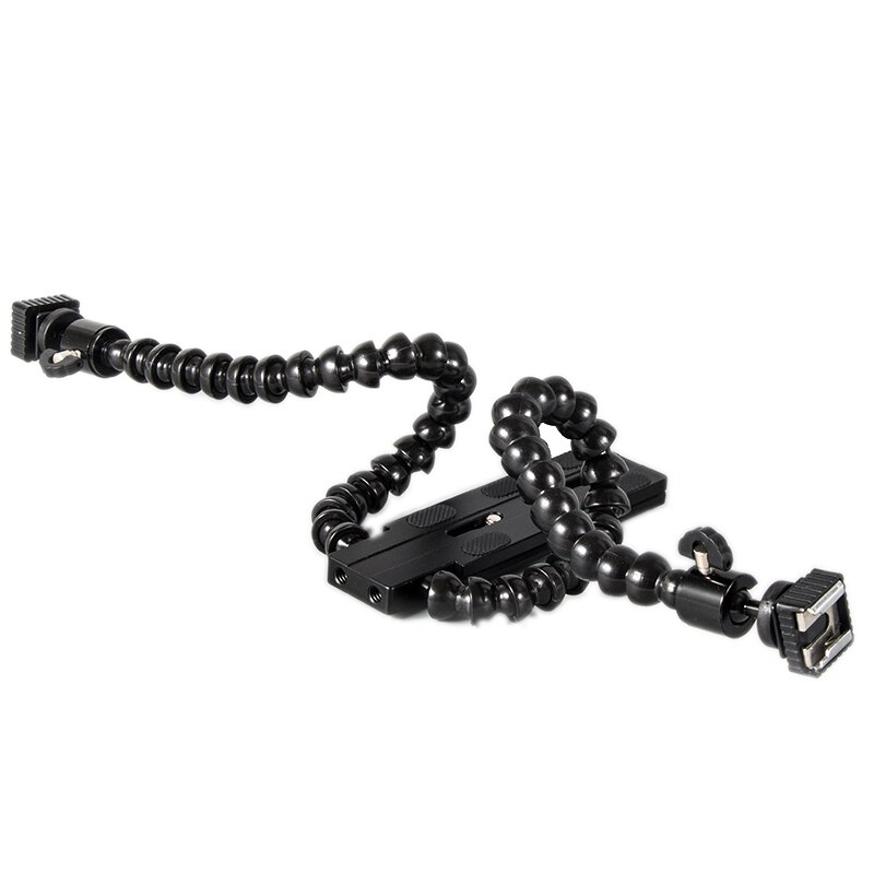 Neue Flexible Dual Arm Heißer Schuh Flash Bracket Halter für Canon Nikon Pentax Makro Schuss Kamera Zubehör