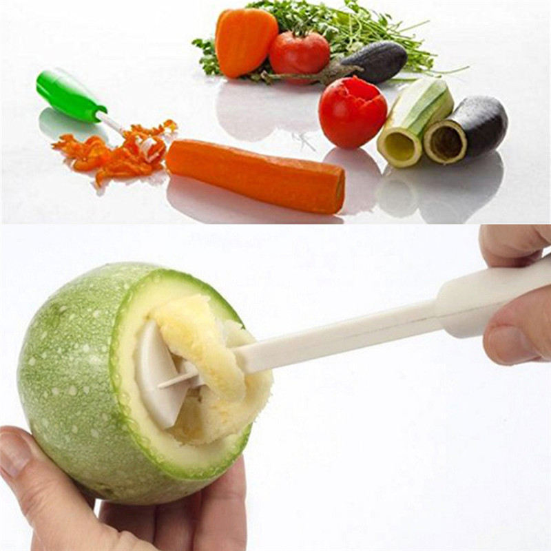 VOGVIGO 4 Pcs Multifunction Vegetable Spiral Cutter Spiralizer Meat Filling Tool Plastic Tomato Eggplant Cutter Kitchen Gadgets