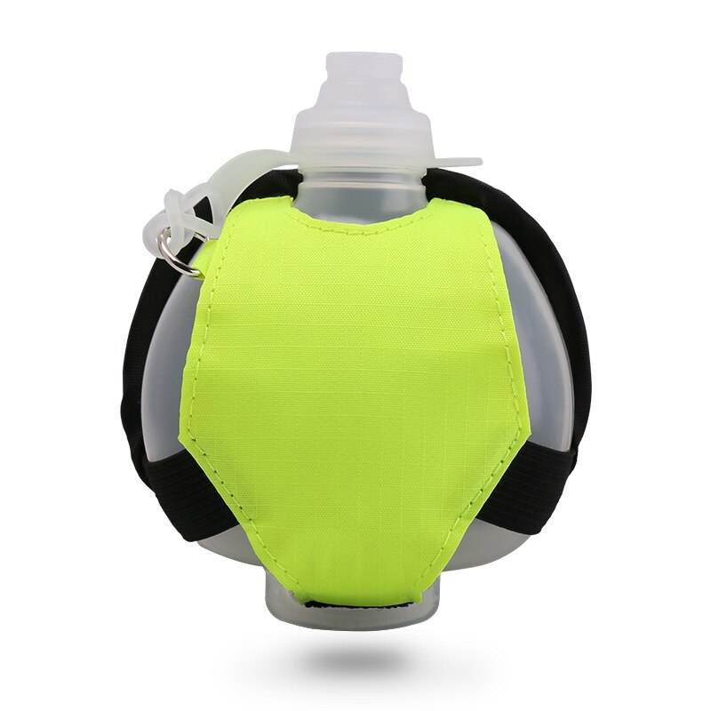 Botella de agua portátil para ciclismo al aire libre, para acampar, correr, deportes, entrenamiento de gimnasia, para muñeca, 200ml: Verde