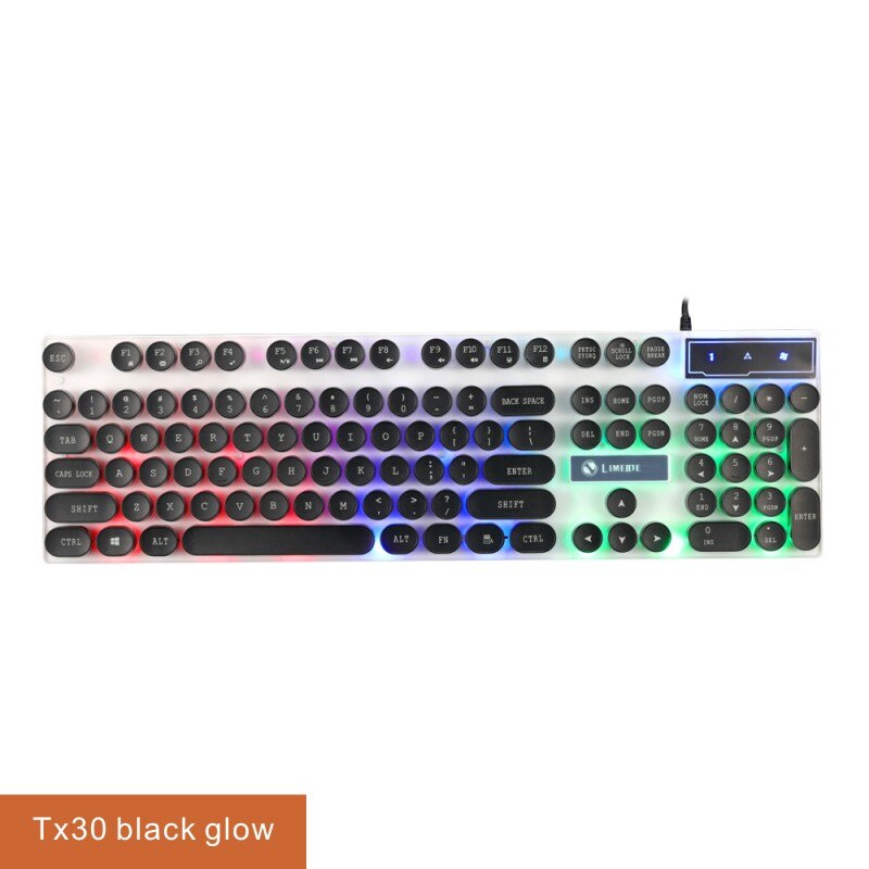 Gaming Keyboard Luminous Retro Round Metal Panel gamer Keyboard USB Wired Steam punk Waterproof Keyboard For Desktop PC Laptop