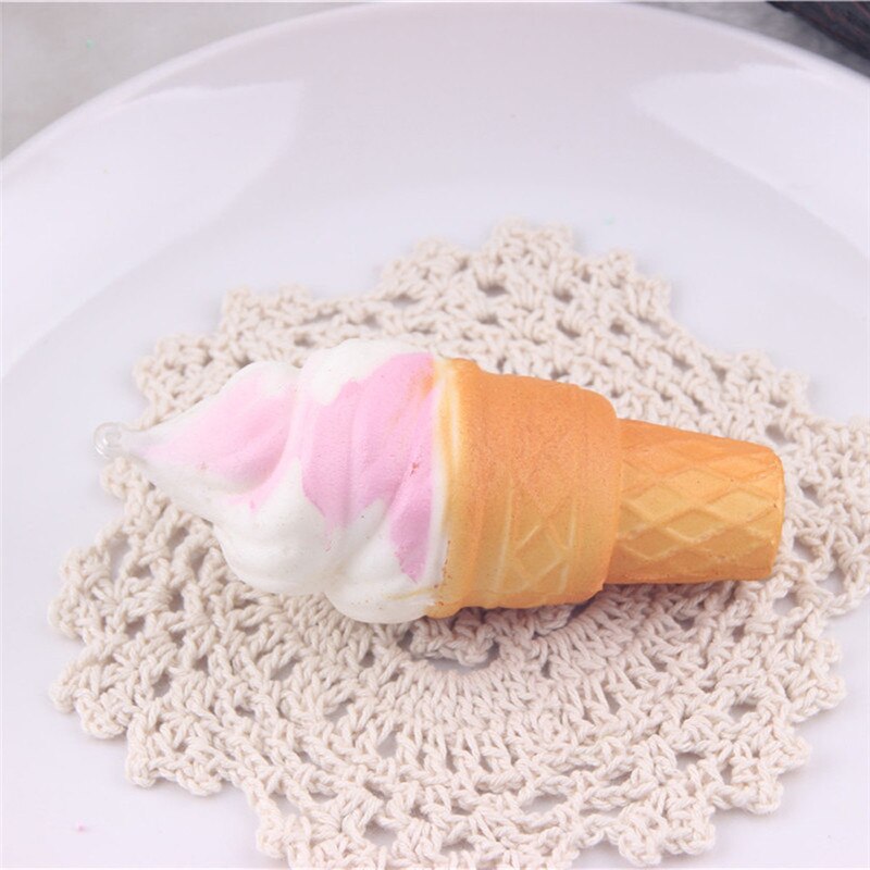 10cm Ice Cream Simulation Cake Squeeze Toys Slow Rising Cellphone Straps Bread Toys Scented Stress Relief Antistress Squeeze Toy