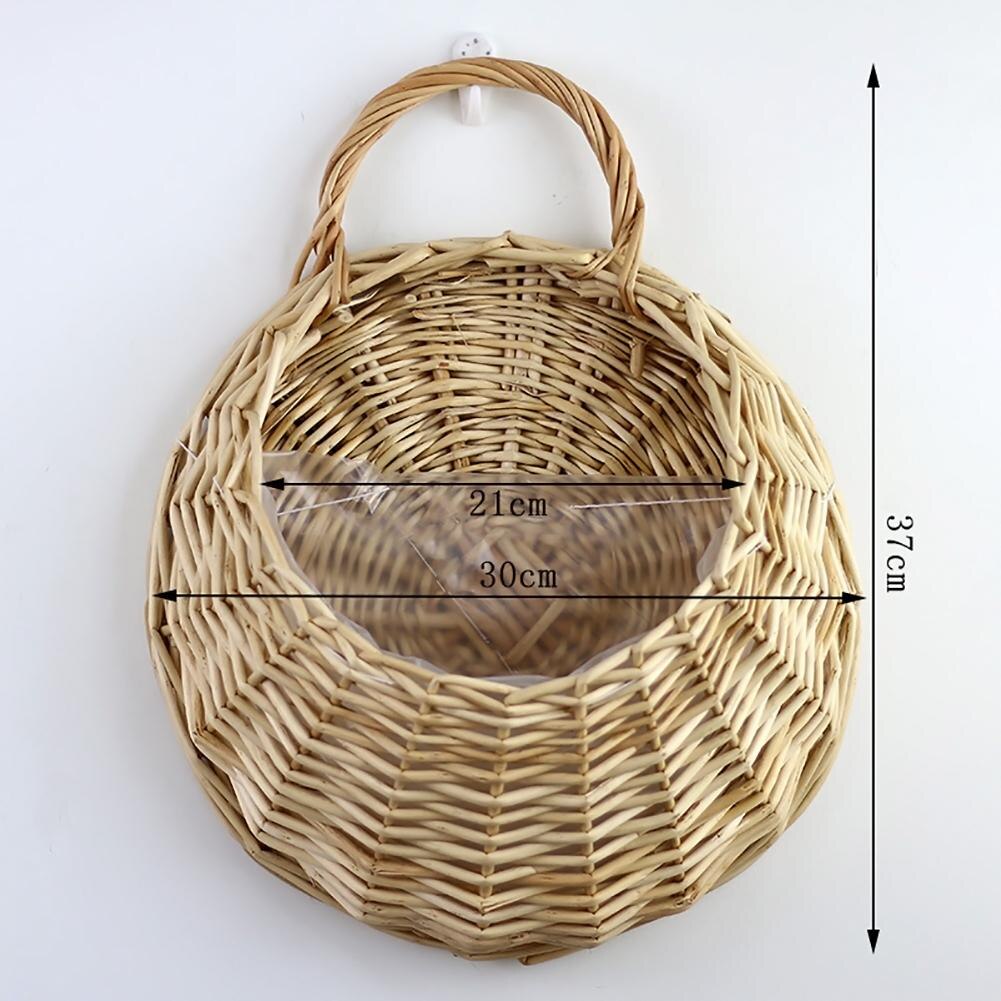 Nouveauté en osier naturel fleur panier Pot planteur rotin Vase panier maison jardin tenture murale décor alimentaire stockage conteneur 40: 02 L
