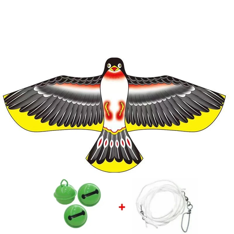 Emulatie Vliegende Havik Vlieger Vogel Scarer Rijden Vogel Vlieger Vogelvogel Afstotend Voor Tuin Vogelverschrikker Werf Vlieger Scaring Apparaat: Donkergrijs