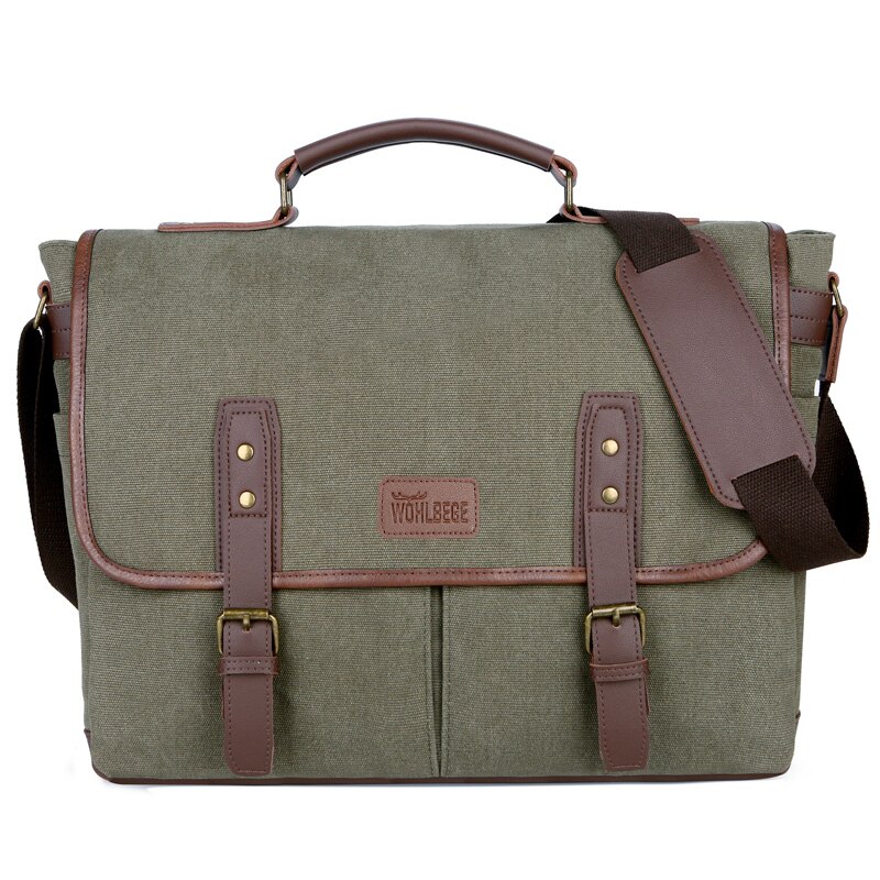 Bolso de viaje para hombre, bolso de hombro para hombre, bandolera de negocios, maletín multifunción, bolso de gran capacidad para tiempo libre: Army Green