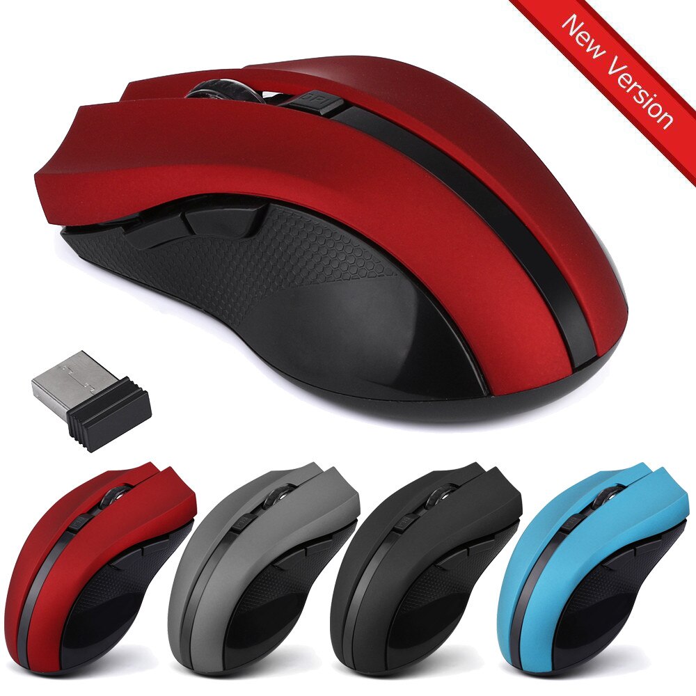 Wireless Optical Mouse Cordless 2.4GHz Mice 2400DPI with USB Receiver Portable Gaming Mouse Office Gamer Computer for Laptop PC