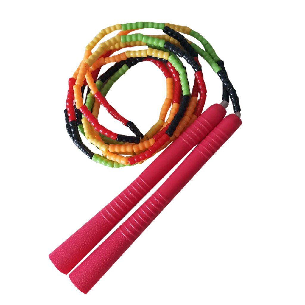 Springtouw Zachte Kralen Wirwar Gesegmenteerde Lengte Verstelbare Springtouw Crossfit Workout Home Gym Fitness Springtouw: I