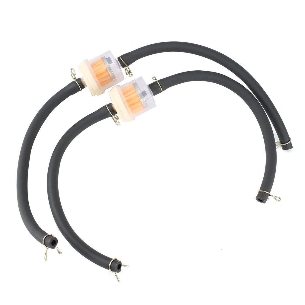 2 sztuk/zestaw 6mm Inline gaz benzyna benzyna płynny filtr oleju napędowego przewód giętki z 4 klipsami uniwersalny robić zabrudzenia motocyklowe rower