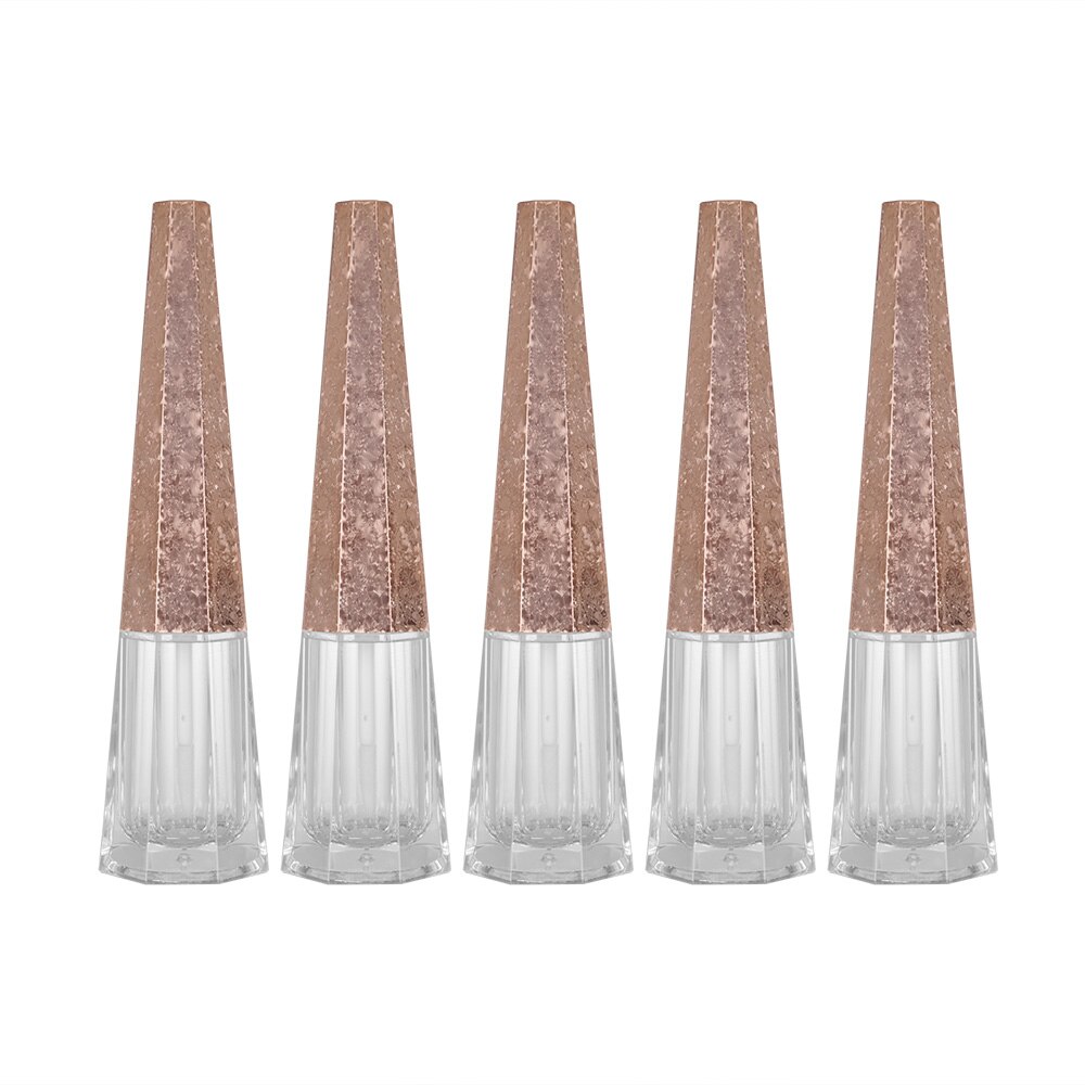 Nowy 1/5 sztuk 7ml geometryczny w kształcie stożka puste jasne opakowania błyszczyka robić ust przenośny DIY balsam robić ust szminka w płynie rury kosmetyczne pojemnik: Default Title