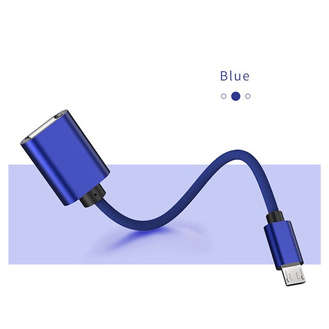 OTG Adapter Micro USB Cables OTG USB Cable Micro USB To USB for Samsung LG Sony Xiaomi Android Phone for Flash Drive: Micro to usb blue