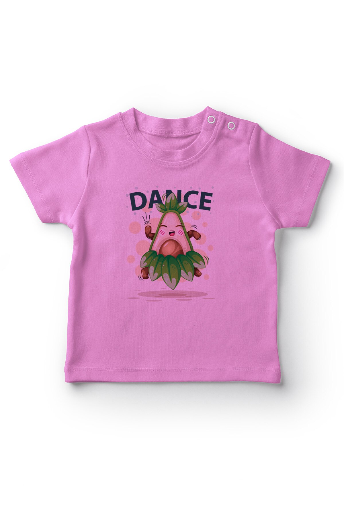 Angemiel Baby Tanzen Nette Birne Mädchen Baby T-Shirt Rosa