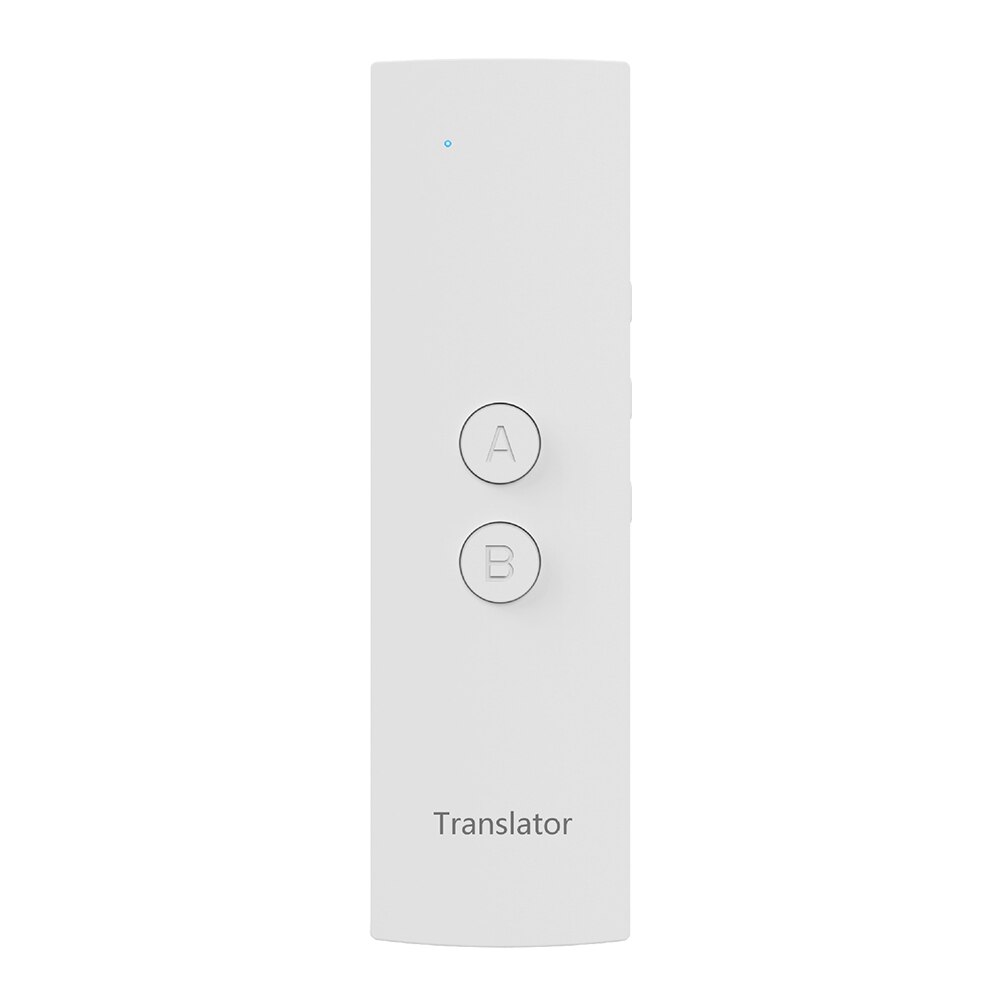 Aprendizagem inteligente multi-linguagem simultânea rápido handheld em tempo real bluetooth sem fio portátil tradutor de voz reunião viagem: WHITE