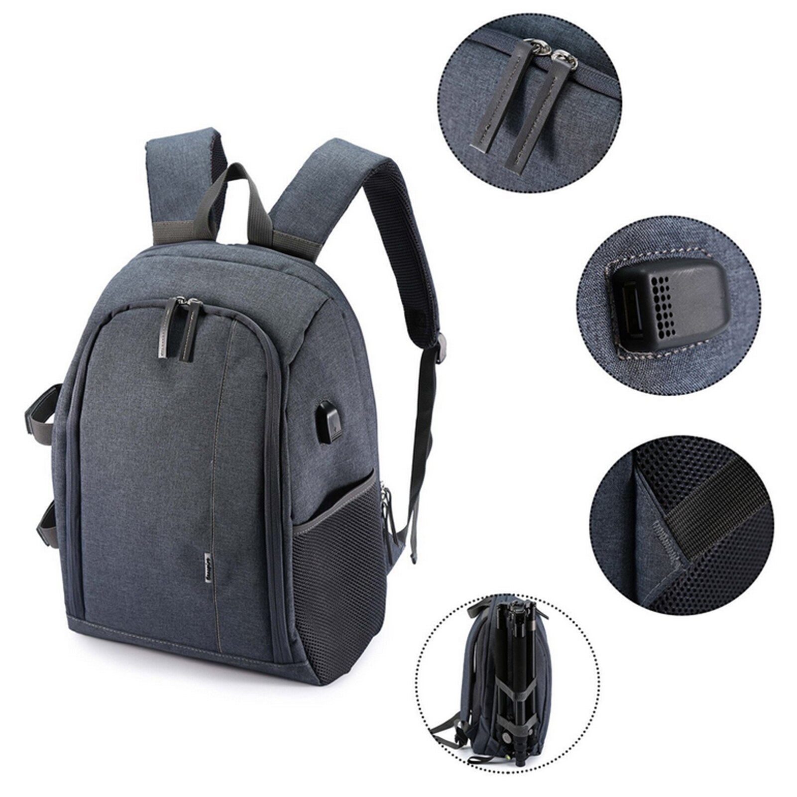 Multi-Functionele Camera Bag Photo Rugzak Knapzak Grote Capaciteit Draagbare Reizen Camera Tas Computer Tas Dslr Tas Foto Tas