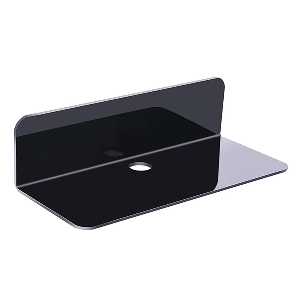 Estante flotante acrílico duradero sin daños, altavoz, pantalla pequeña, adhesivo, extraíble