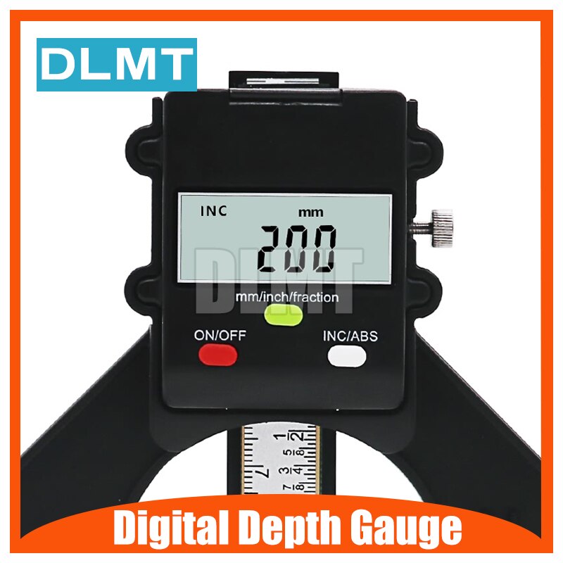 1PCS Digital Depth Gauge 80mm Hand Routers Digital Tread Depth Gauge LCD Magnetic Self Standing Aperture