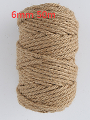 1 rollo de cuerda de cáñamo yute Natural de 25/50/100/200m, decoración del hogar, estilo Retro, cuerda decorativa para manualidades DIY, cuerda decorativa de 1-14mm de diámetro hecha a mano