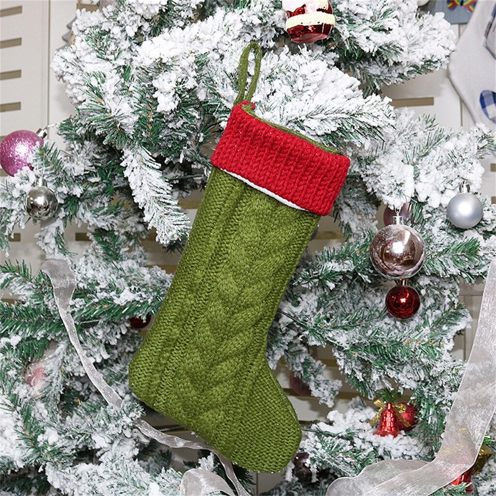 Kerst Kousen 12 inches Knit Kerst Kousen voor Seizoen Decor Xmas Boom Ornamenten Party Kids Bags # SS: A