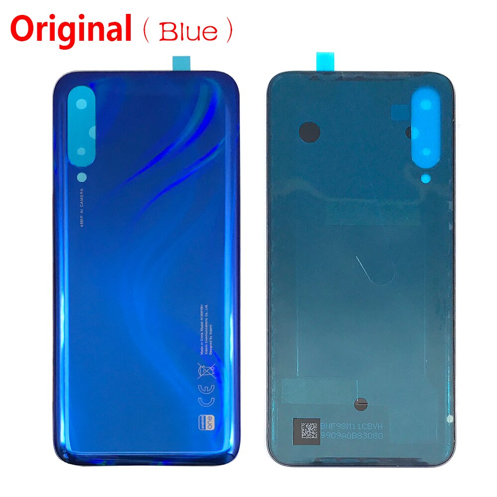 Original batteri baklucka glas bakre batterihus med lim för xiaomi mi  a3