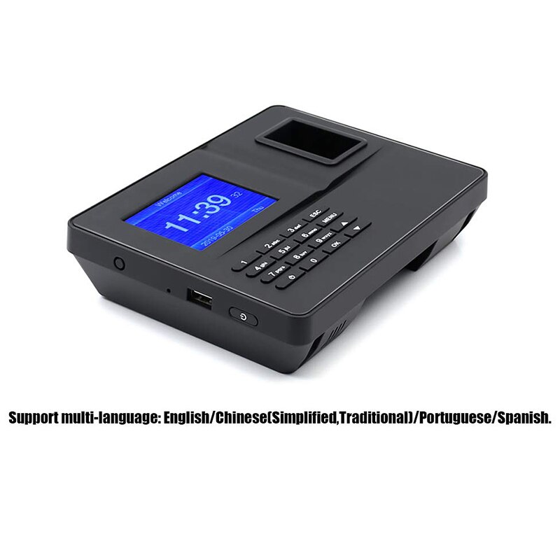 US Plug,H6 Attendance Machine Intelligent Biological Fingerprint Password Attendance Machine Employee Sign-In Recorder