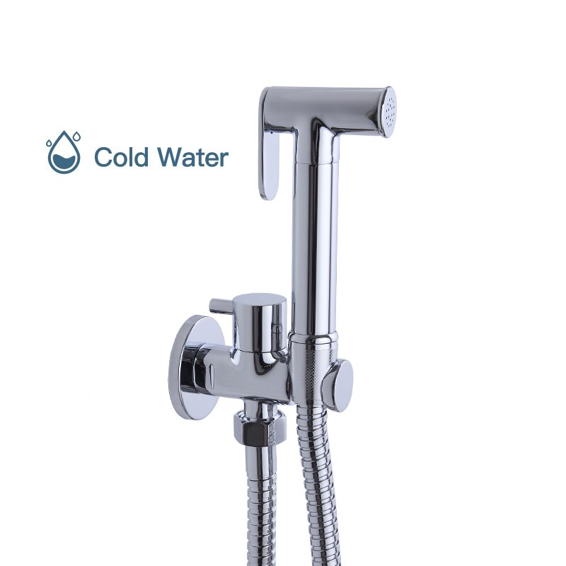 Bidet Kranen Wall Mounted Bidet Wc Kraan Douche Met Hanheld Sproeier Douche Chrome Hygiënische Douche Bidet Moslim: F7501 only cold