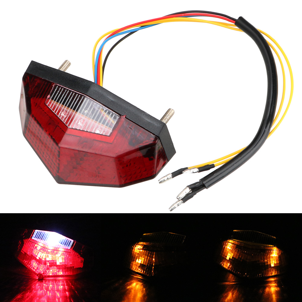 Smoke Lens Motorcycle Tail Lamp Universal Motorcycle Tail Light - 11 LED Red Stop/Running Brake Lamp, Smoke Housing, 3-Wire 12V Universal Bike Tail Lamp Smoke Lens Motorcycle Tail Lamp Universal Motorcycle Tail Light - 11 LED Red Stop/Running Brake Lamp, Smoke Housing, 3-Wire 12V Universal Bike Tail Lamp