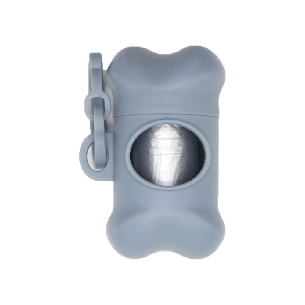 Huisdier Afvalzak Dispenser Voor Hond Kak Tassen Bone Vorm Plastic Huisdier Kleine Hond Outdoor Afval Kak Bag 10 Roll huisdier Afval Kak Tassen: Gray