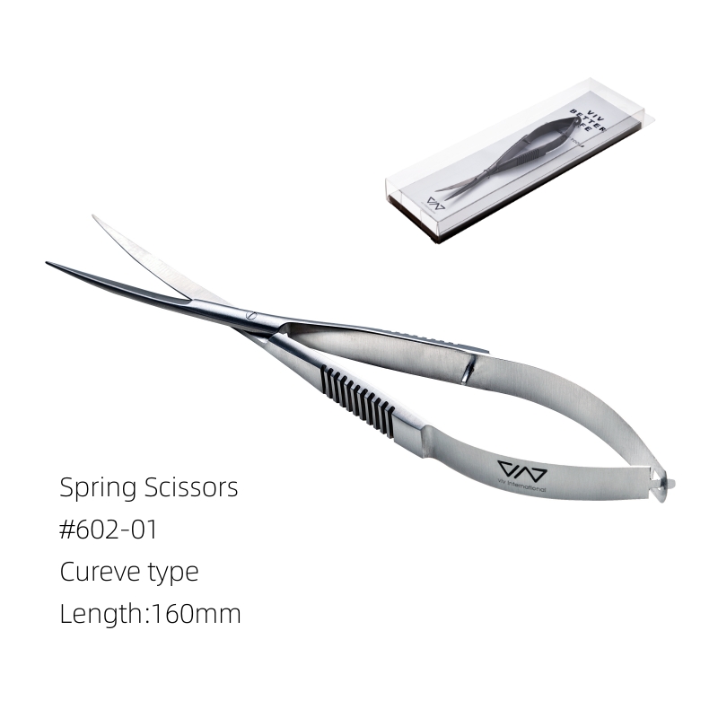 VIV Aquarium Aquatic Stainless Spring Steel Plant Scissors Curved Wave Shape ADA Cleaning Maintenance Tool: Spring Curve 602-01
