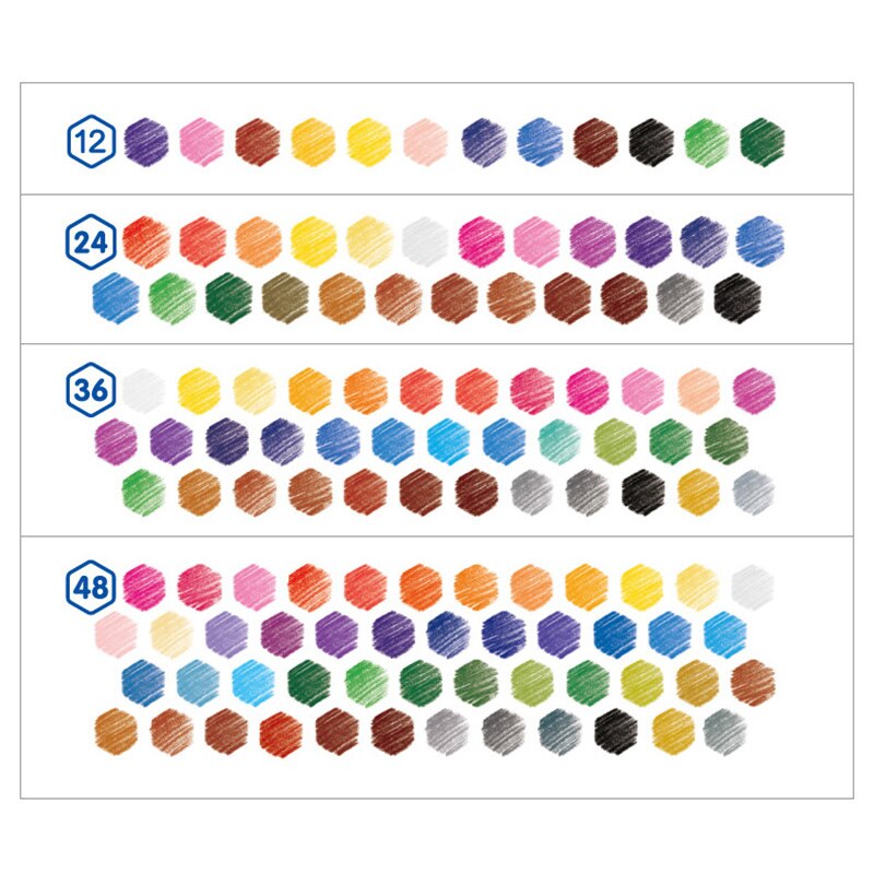 Juego de lápices de colores para colorear de 24/36/48/72, Color a base de aceite para bocetos artísticos L9