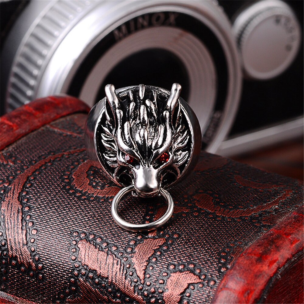 Popular Punk Wolf Head Wear Nose Ring Overbearing Men Titanium Steel Ring Personality Fashionable Boys Jewelry: 10