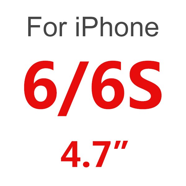 Heldeksel herdet glass for iphone 11 pro max skjermbeskytter film for iphone x xr xs max 6 6s 7 8 plus beskyttende se: For iphone 6(6s) / Hvit
