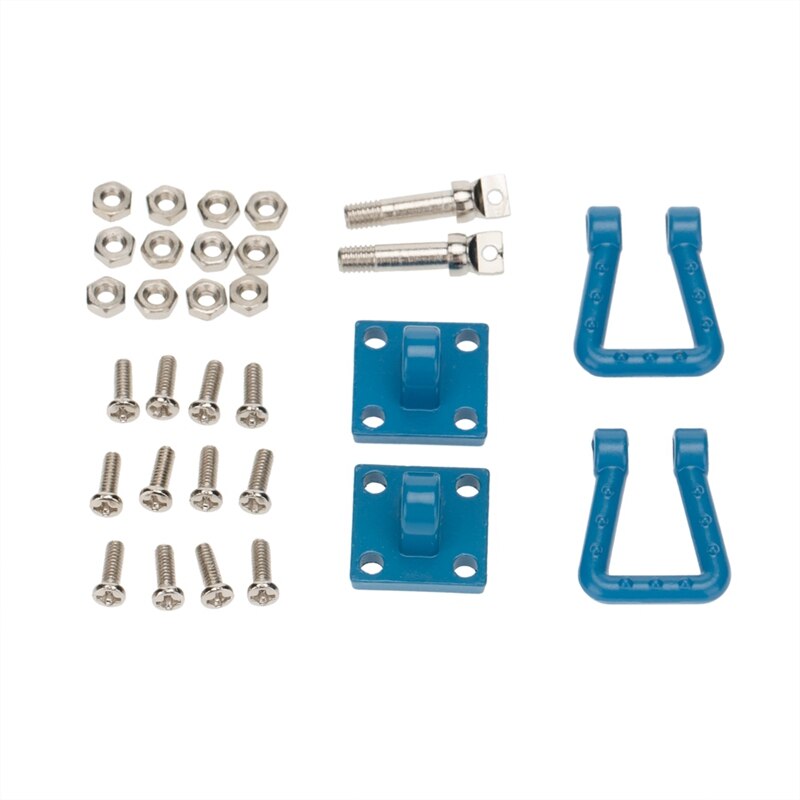 2 stücke Metall Stoßstange D-ring Anhänger Tow Haken für 1/10 RC Crawler Auto Traxxas TRX4 Axial SCX10 90046 AXI03007 RC4WD