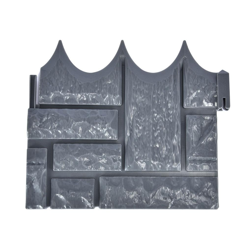 6Pcs Grey Garden Fence Edging Cobbled Stone Effect Plastic Lawn Edging Plant Border Decorations Flower Bed Border: Light Grey