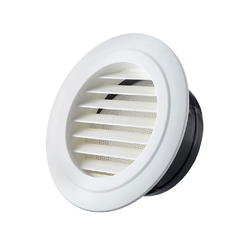 1x Camper Air Vent Grille with Cover Round Ducting Ventilation Grilles Van Caravan