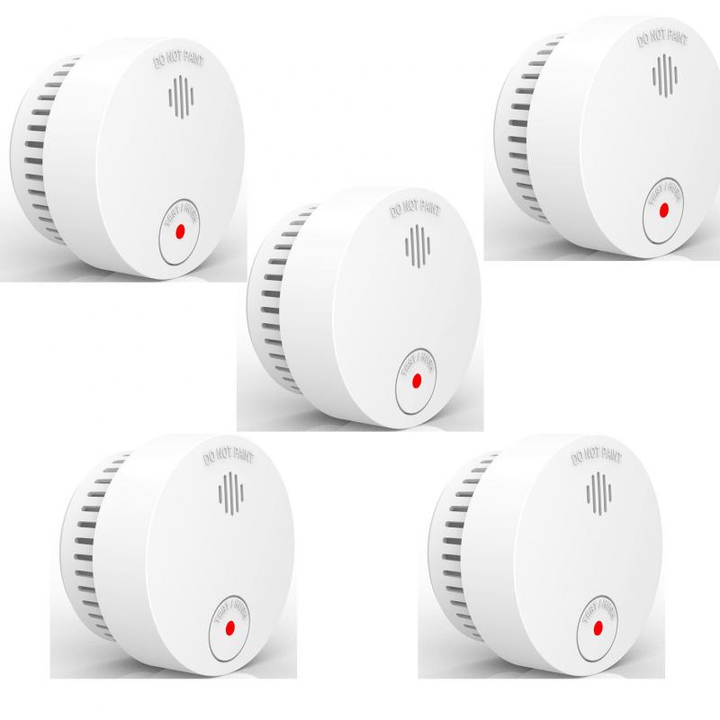 Smoke Smart Alarm Detector Voice Warn Smart Home Security Protection Alart High Sensitive Infrared Photoelectric Sensor: 5 pc