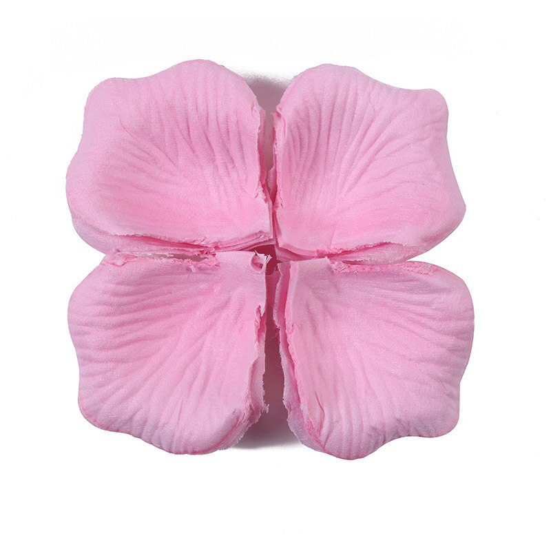 Pétales de roses en soie, 500 pièces/lot, 5x5CM, pour décoration de mariage, romantique, fausses fleurs, 31 couleurs, accessoires de mariage: 6-Light Pink