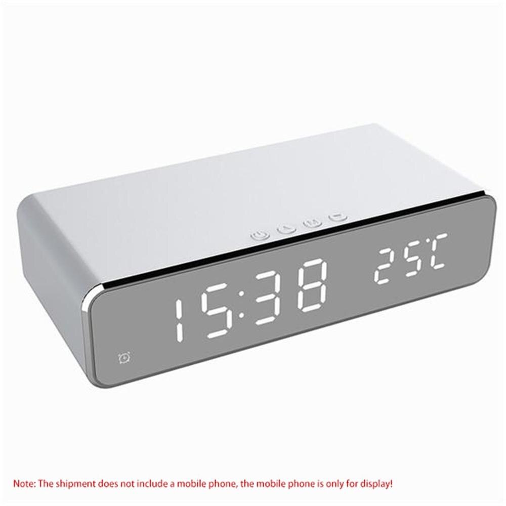 Wireless Charger,4 In 1 Wecker Mit Kabellose Ladestation,Induktive