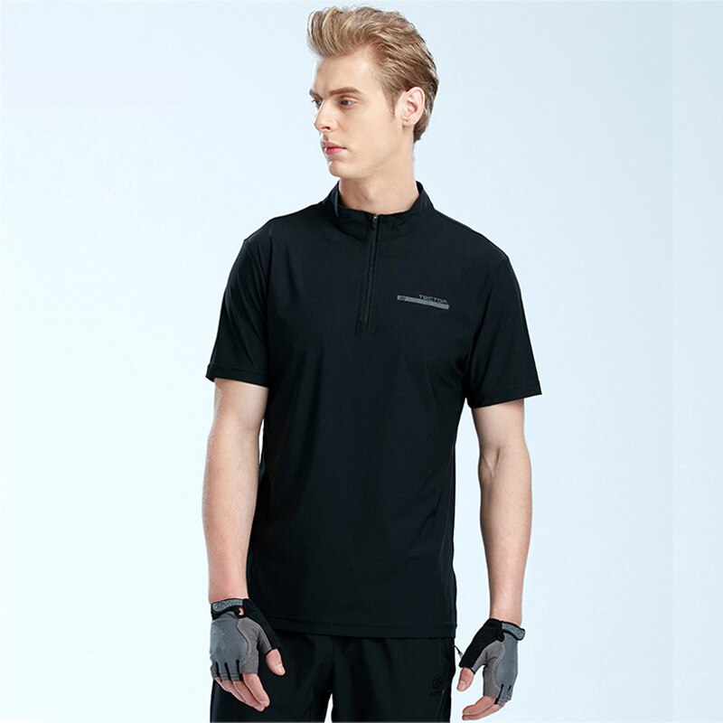TECTOP Summer Outdoor Quick dry Clothes Anti-UV T-shirt Men Breathable Camping Outdoor Sports Brand Fishing Hiking T-shirt