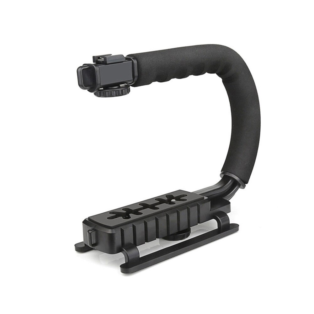 Flash Bracket Camcorder Video Handle Holder Stabilizer Practical Home Handheld Camera Steadicam C Shaped Rig Support DV Grip