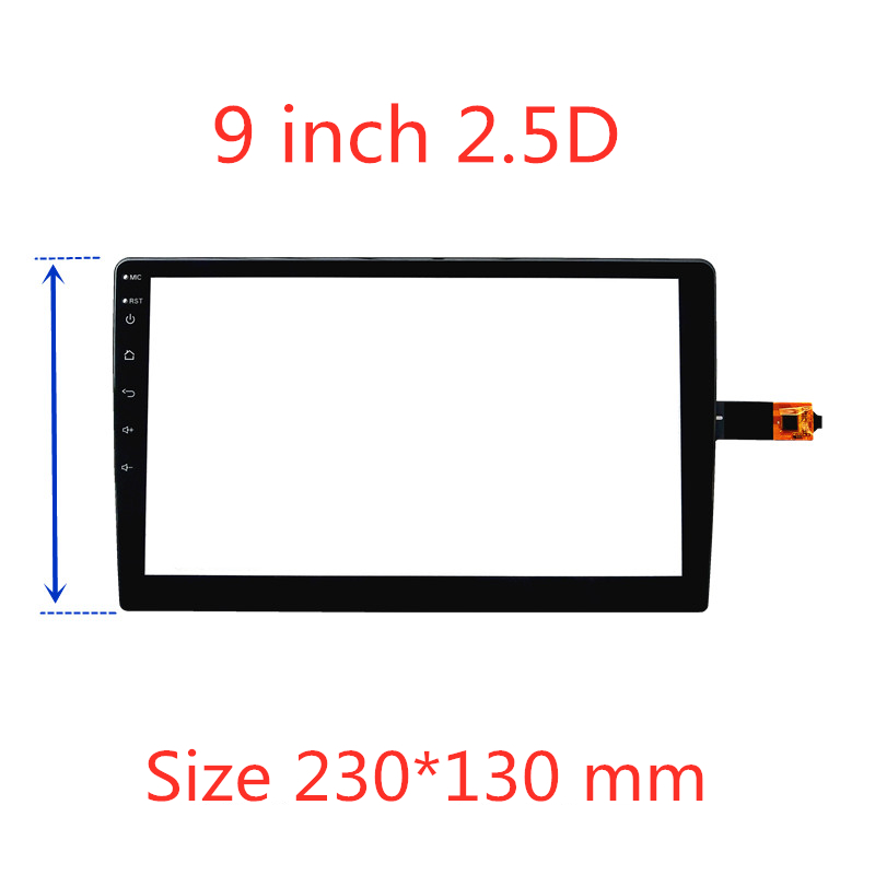 2.5D 9 10.2 INCH touch for Junsun V1 Pro Android 9.0 Car Radio Multimedia Player Navigation GPS touch screen panle: 2.5D type B