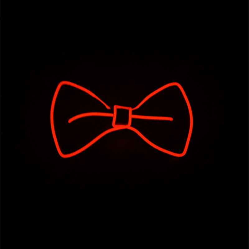Tirantes luminosos Led para hombre, pajarita, barra de música perfecta, iluminación Led, accesorios para actuaciones y fiestas de disfraces: tie red